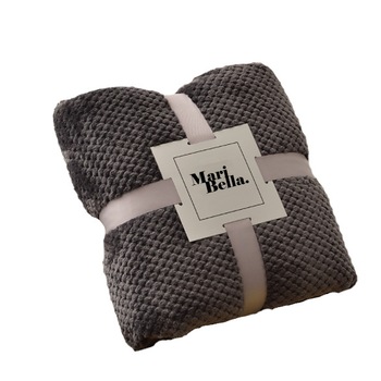 Patura de plus in carouri, gri inchis, 160x200 cm Patura de plus in carouri, gri inchis, 160x200 cm