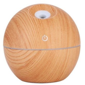 Umidificator led stejar deschis model rotund capacitate 130 ml Umidificator led stejar deschis model rotund capacitate 130 ml