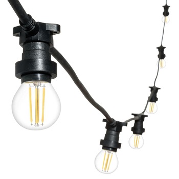 Ghirlanda luminoasa 10 m. cu 10 becuri G45 5W LED E27 interconectabila Ghirlanda luminoasa 10 m. cu 10 becuri G45 5W LED E27 interconectabila