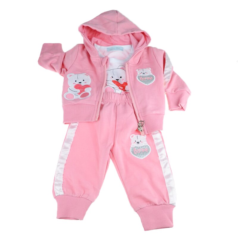 Compleu 3 piese pentru fete Vitamins MSZ-025, Roz