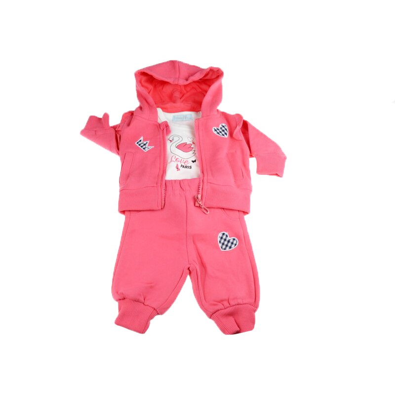 Compleu 3 piese pentru fete Vitamins MSZ-009, Roz