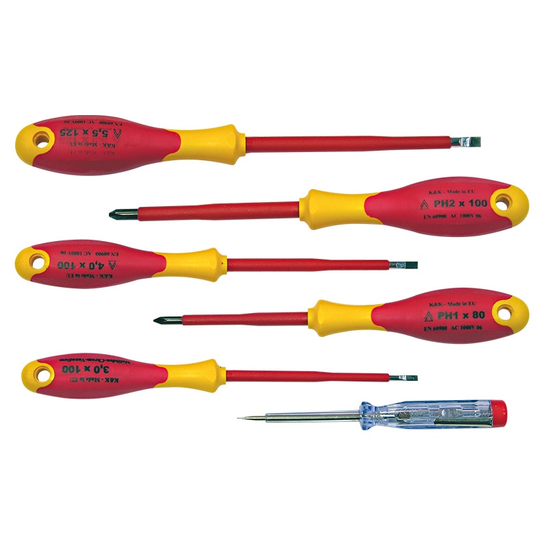 Set surubelnite izolate, plate si PH + tester, Profi Tools, ABS - 6p