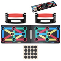 Aparat pentru flotari, Push Up Board, Negru, multicolor