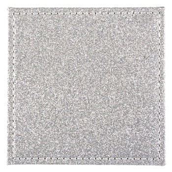 Suport pahar, Zola®, pentru sarbatori, patrat, argintiu, glitter 10x10cm Suport pahar, Zola®, pentru sarbatori, patrat, argintiu, glitter 10x10cm
