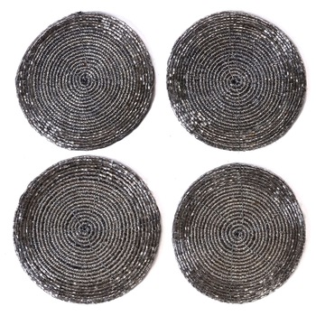 Set Suport Pahare, New Line, 4 Buc, Premium, model de Craciun, 10 cm, Argintiu Set Suport Pahare, New Line, 4 Buc, Premium, model de Craciun, 10 cm, Argintiu