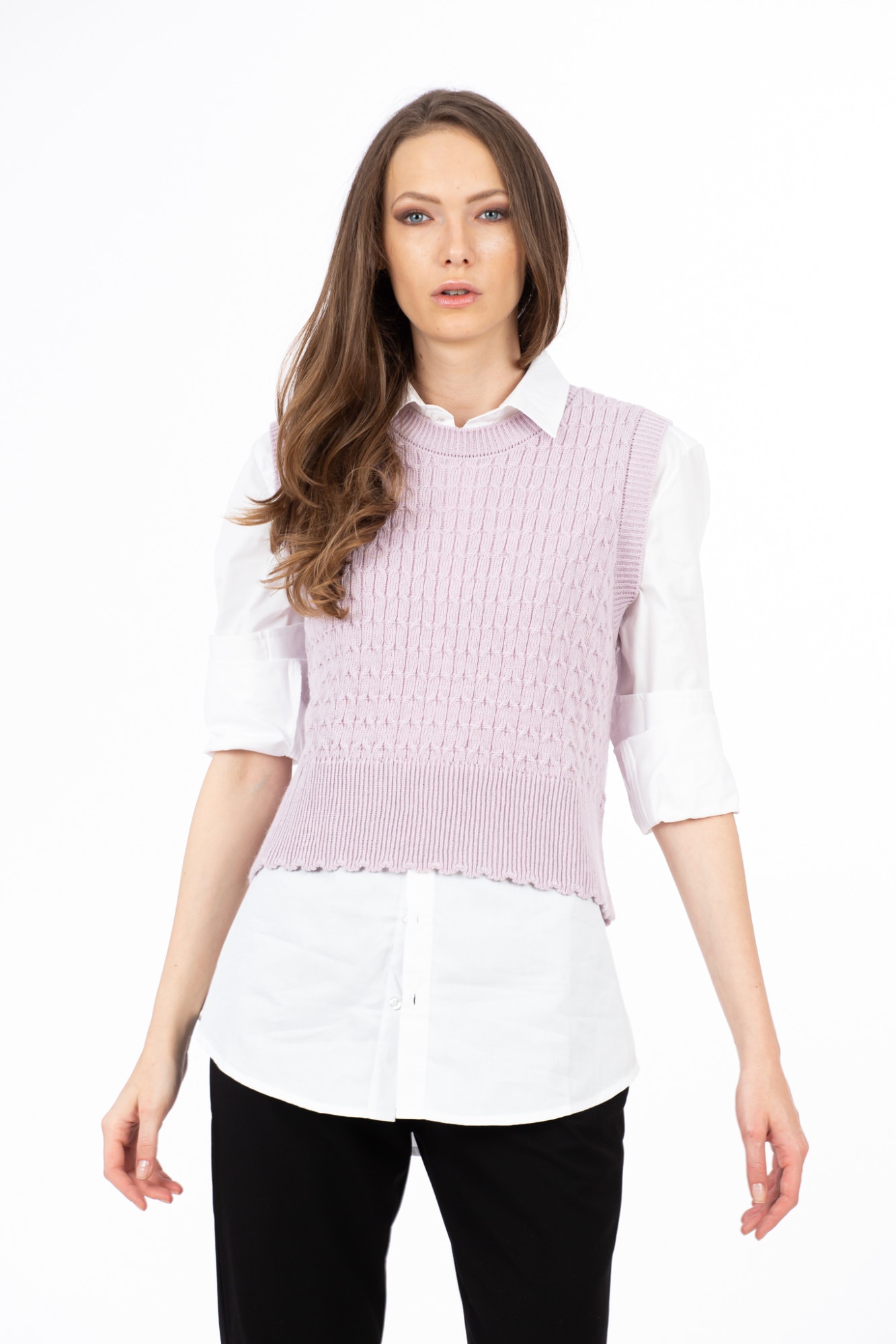 Vesta BE YOU cu torsade, Mov