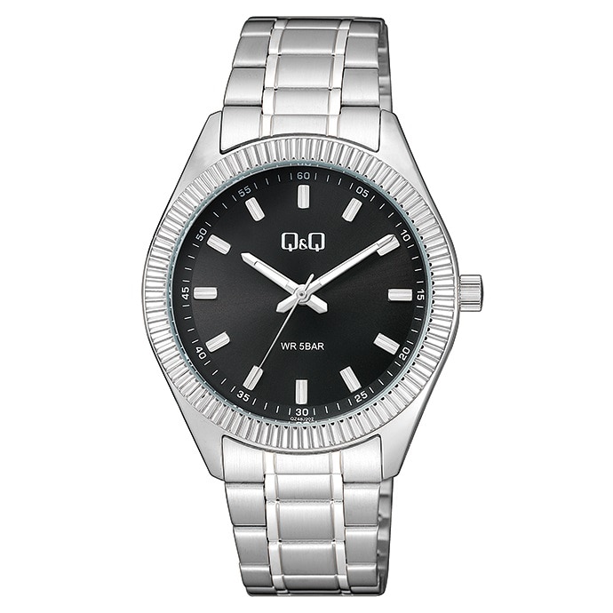 Ceas barbatesc Q&Q QZ48J202Y Otel inoxidabil, Negru