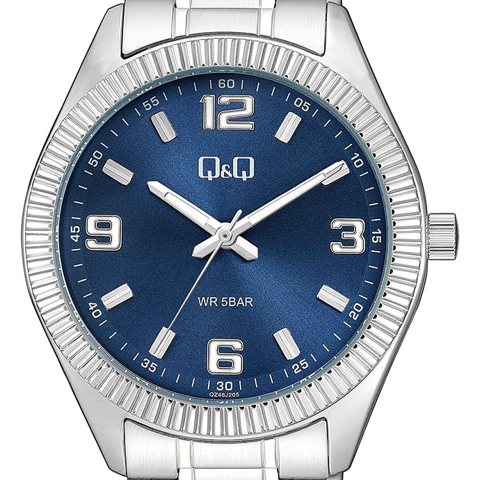 Ceas barbatesc Q&Q QZ48J205Y Otel inoxidabil, Albastru