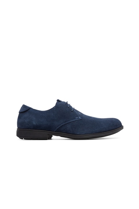 Camper, Pantofi derby de piele intoarsa, Albastru inchis, 45