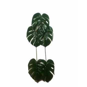 Set Atelier 5 frunze decorative artificiale, Philodendron cu frunza rupta, Verde, 60x20cm Set Atelier 5 frunze decorative artificiale, Philodendron cu frunza rupta, Verde, 60x20cm