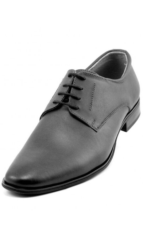 Pantofi barbati Derby, Ciucaleti, din piele naturala, Negru, 42 EU - 2018SN