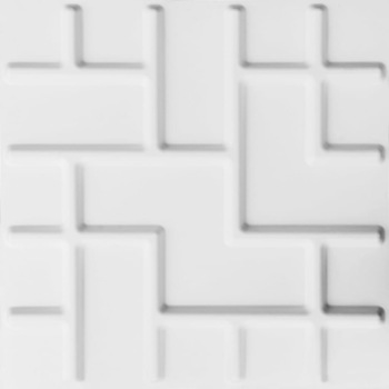 Set 24 placi decorative de perete WallArt, model 3D Tetris, 50 x 50 x 1,75 cm, 6mp, Fibra naturala din plante presate in mulaj, Alb Set 24 placi decorative de perete WallArt, model 3D Tetris, 50 x 50 x 1,75 cm, 6mp, Fibra naturala din plante presate in mulaj, Alb