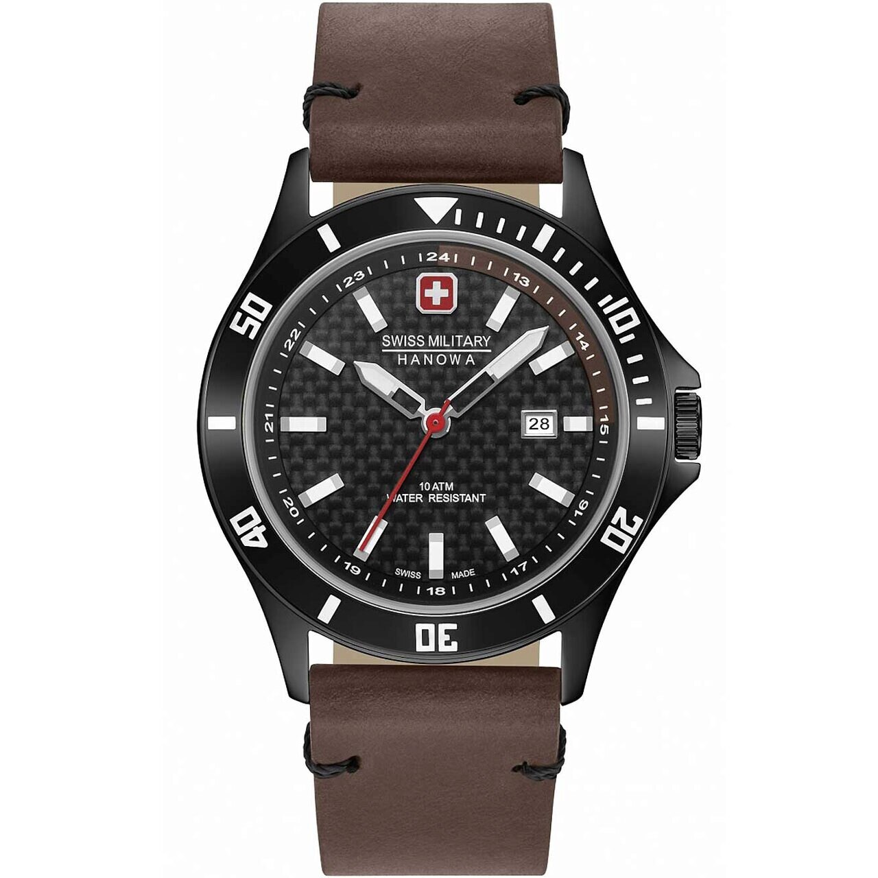 Ceas barbatesc Swiss Military 06-4161.2.30.007.05, Quartz, 42mm, 10ATM, Negru