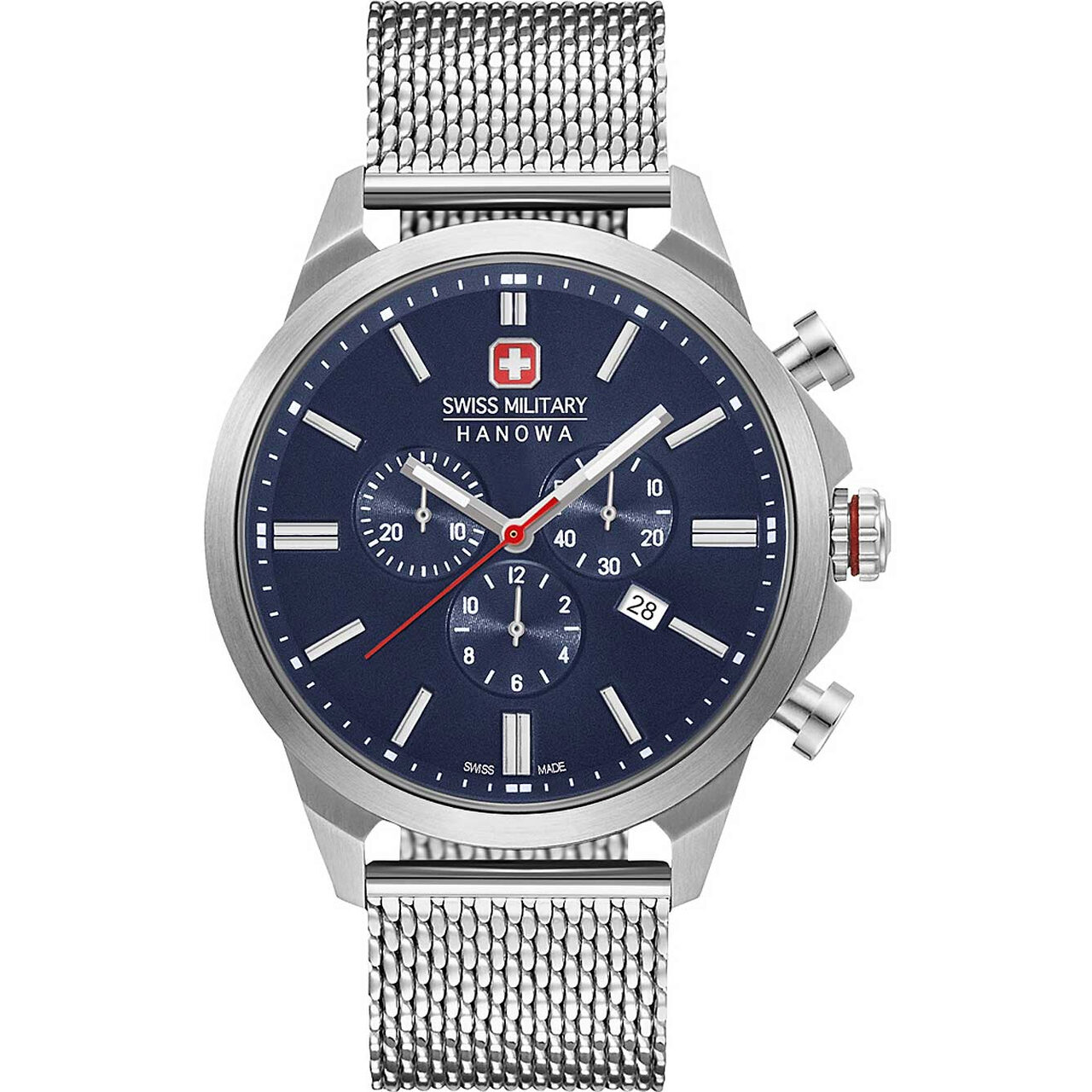 Ceas barbatesc Swiss Military 06-3332.04.003, Quartz, 45mm, 10ATM, Argintiu