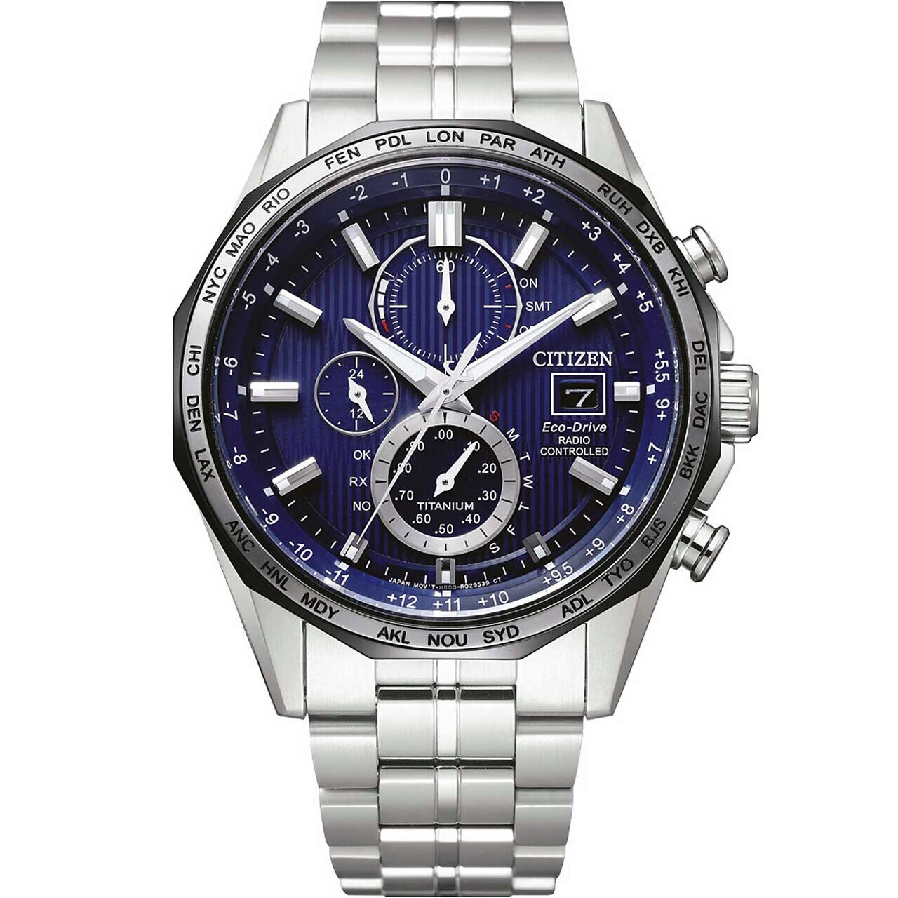 Ceas barbatesc Citizen AT8218-81L, Quartz, 44mm, 10ATM, Argintiu