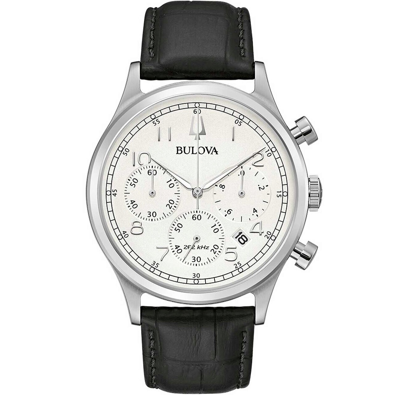 Ceas barbatesc Bulova 96B354, Quartz, 43mm, 3ATM, Argintiu