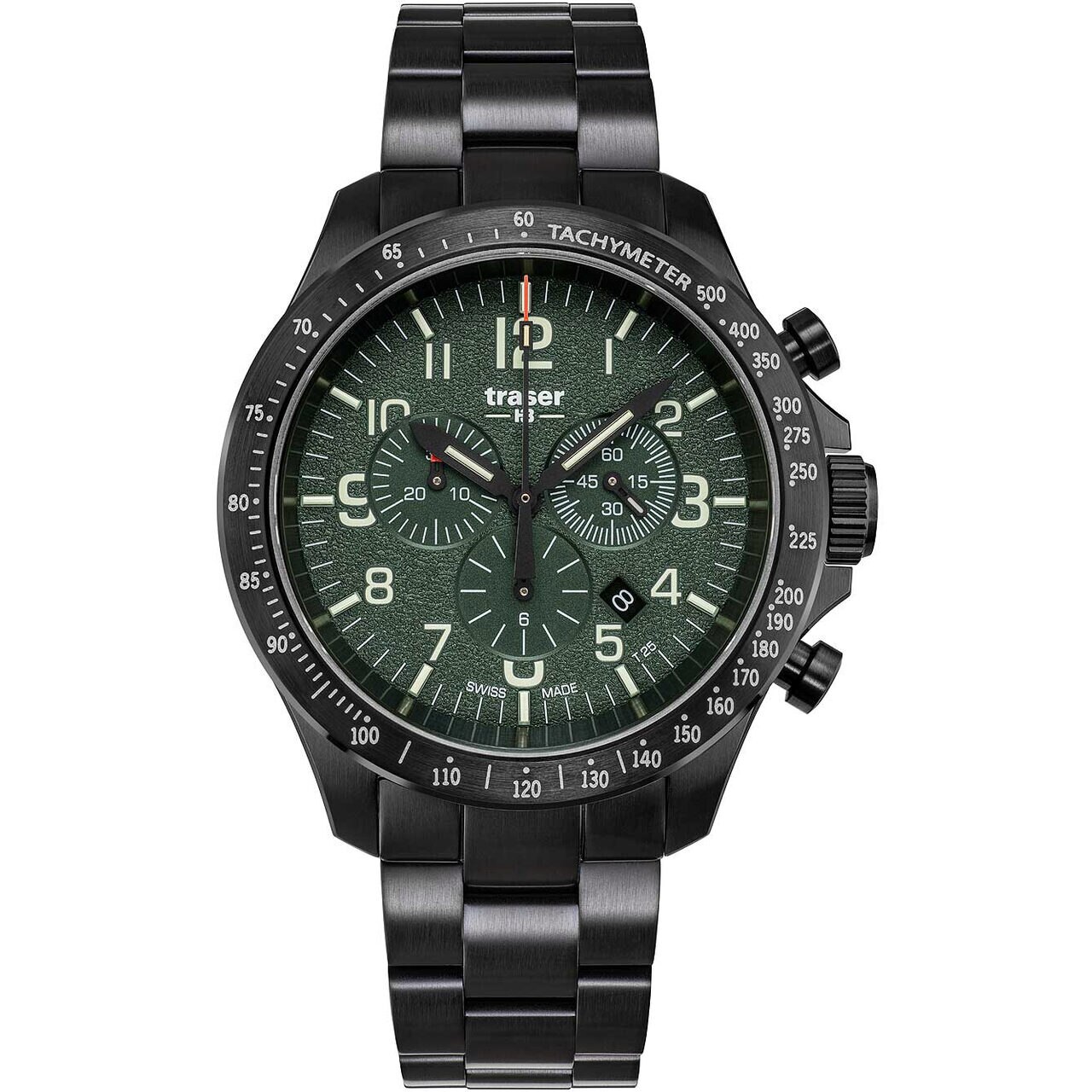 Ceas barbatesc Traser 109464, Quartz, 46mm, 10ATM, Negru