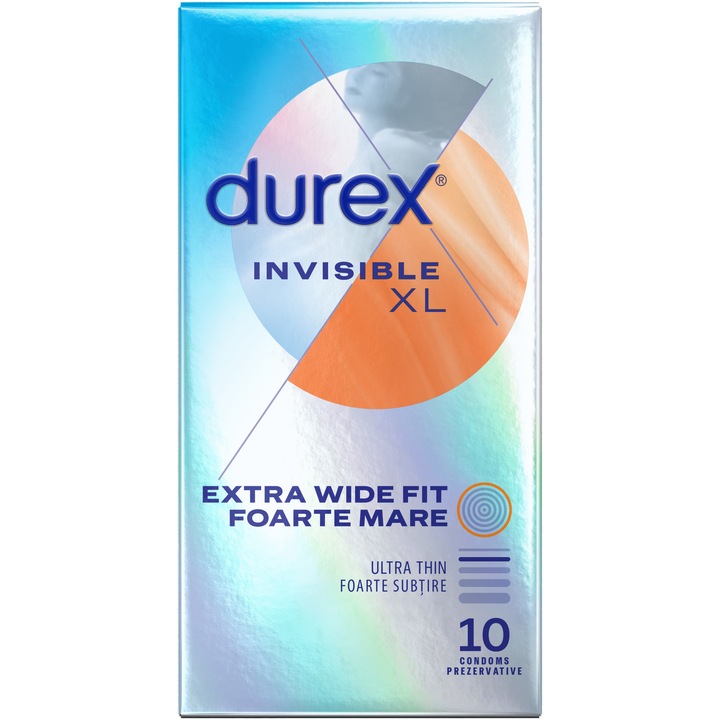 Презервативи Durex Invisible XL, 10 бр
