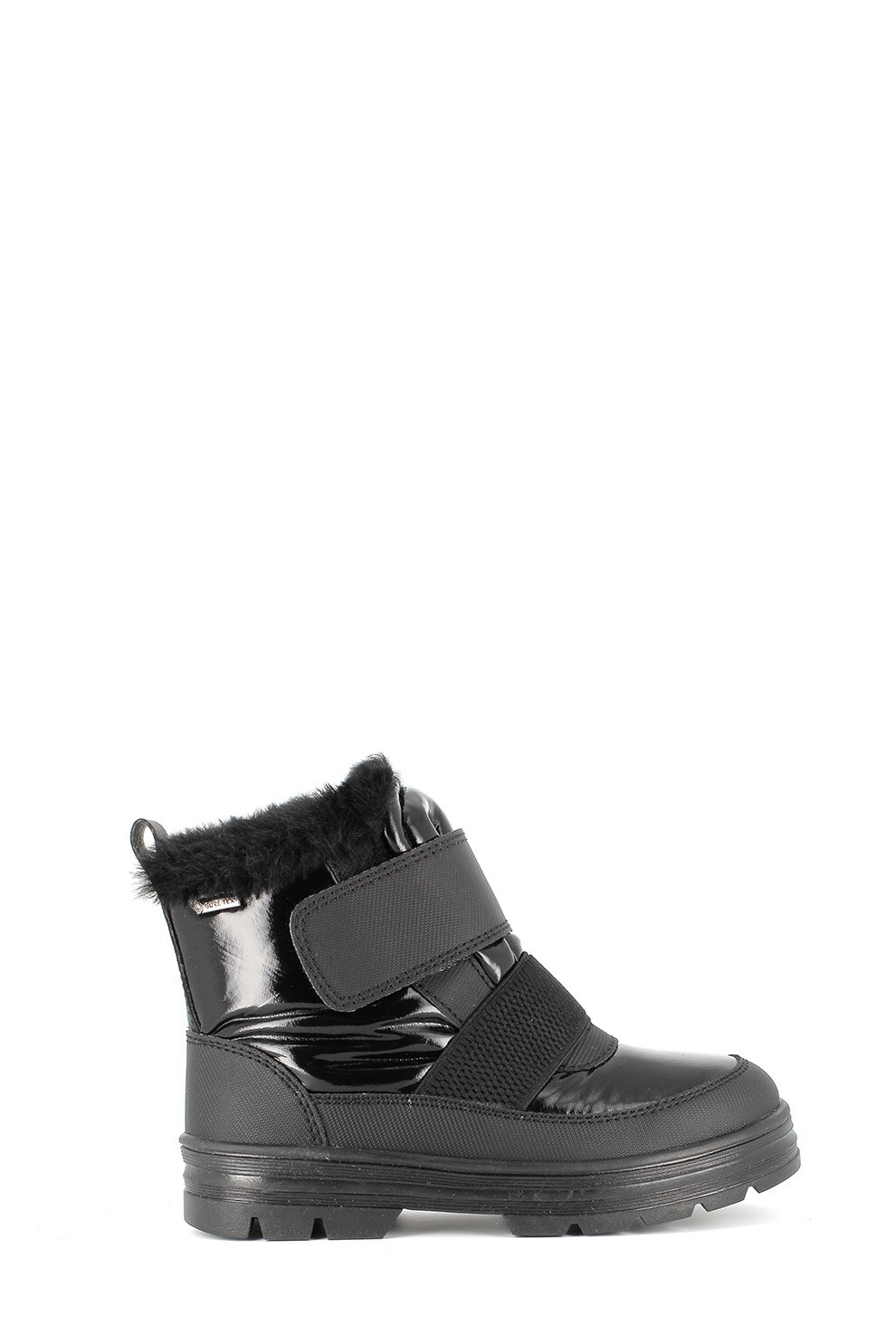 Primigi, Ghete cu captuseala de lana si garnitura de blana sintetica, Negru, 32 EU