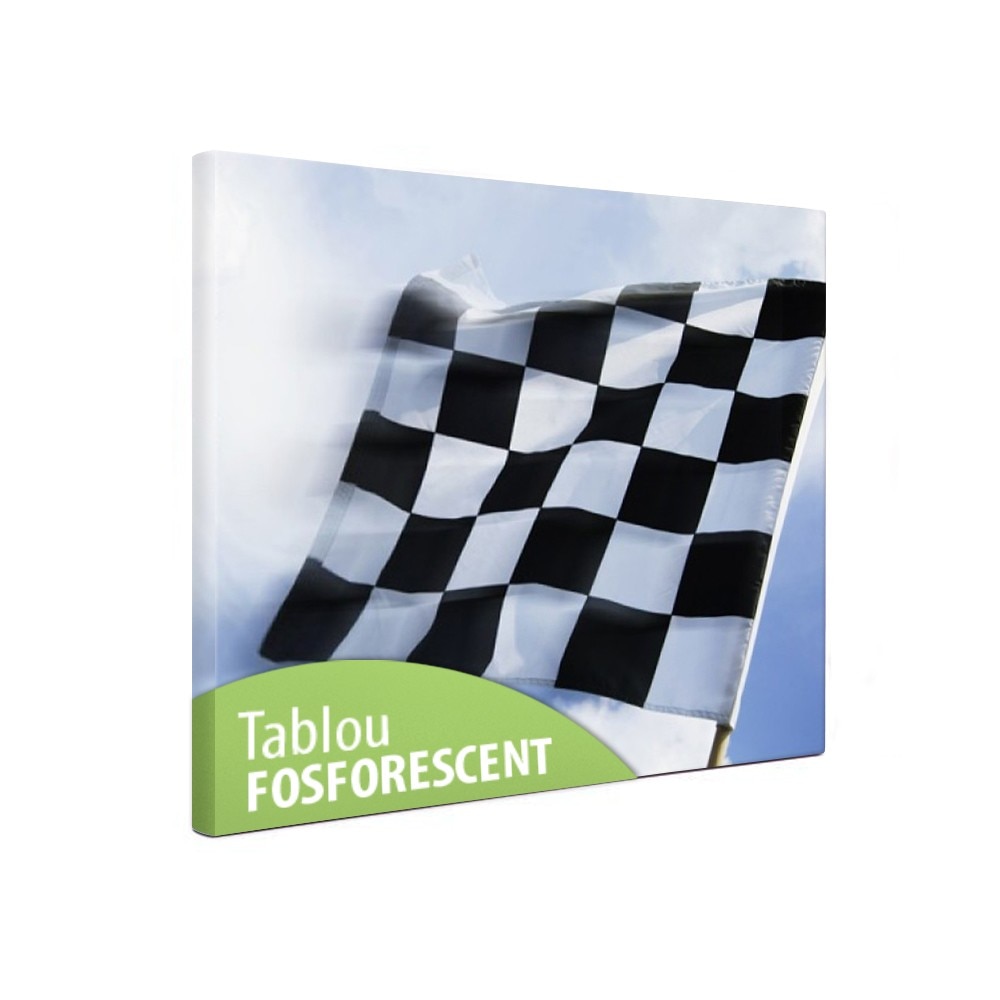 Tablou fosforescent Steagul competitiilor, 50x50 cm
