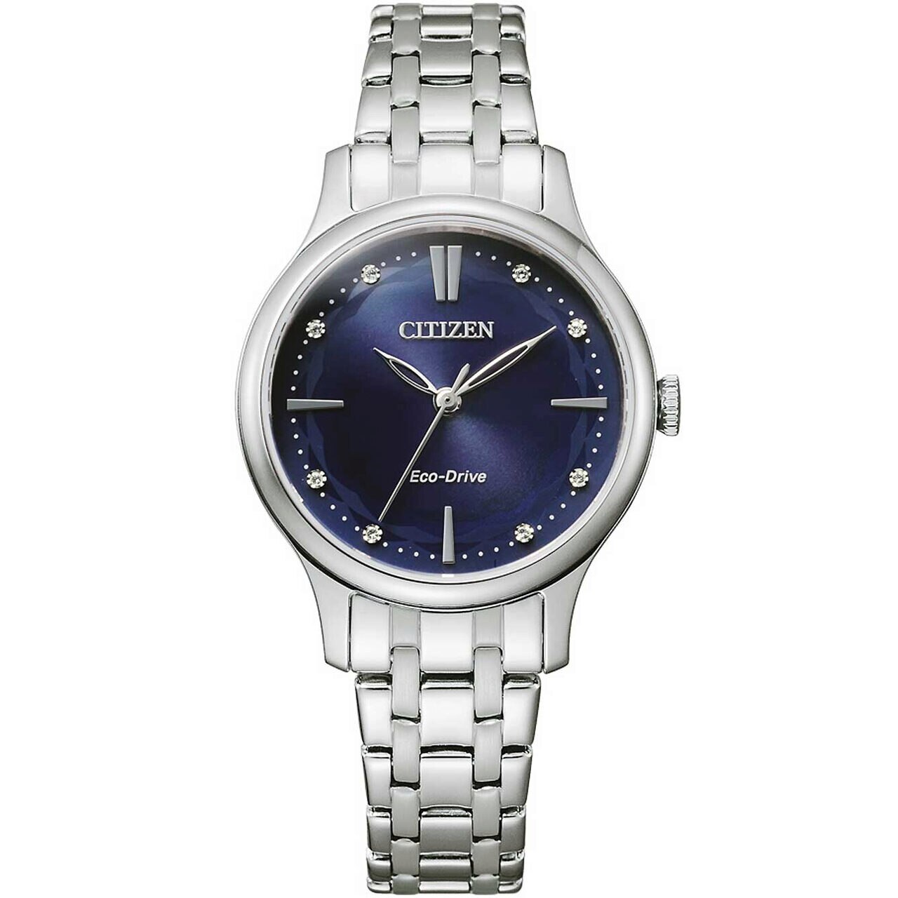 Ceas de dama Citizen EM0890-85L, Quartz, 30mm, 5ATM, Argintiu