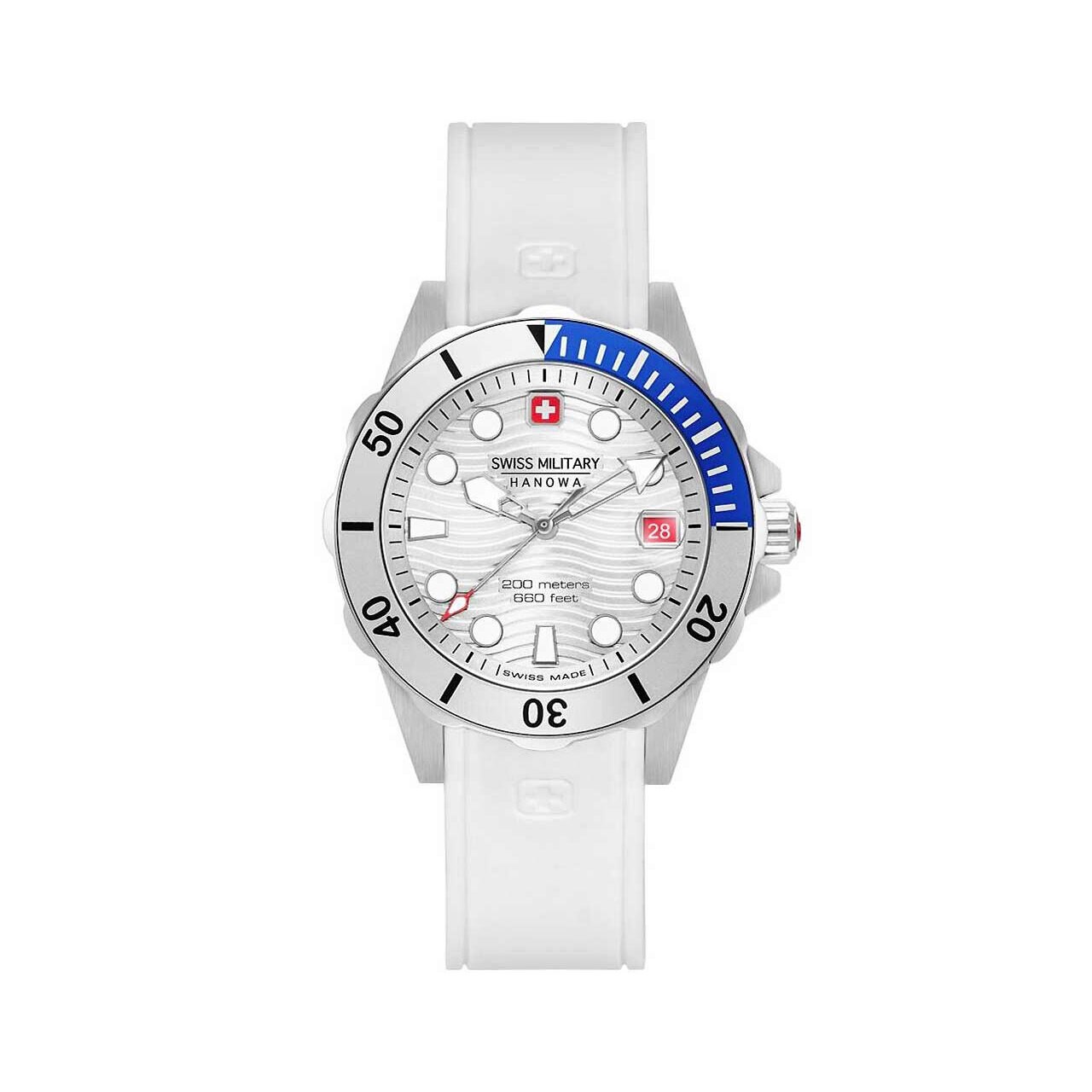Ceas de dama Swiss Military 06-6338.04.001.03, Quartz, 38mm, 20ATM, Argintiu