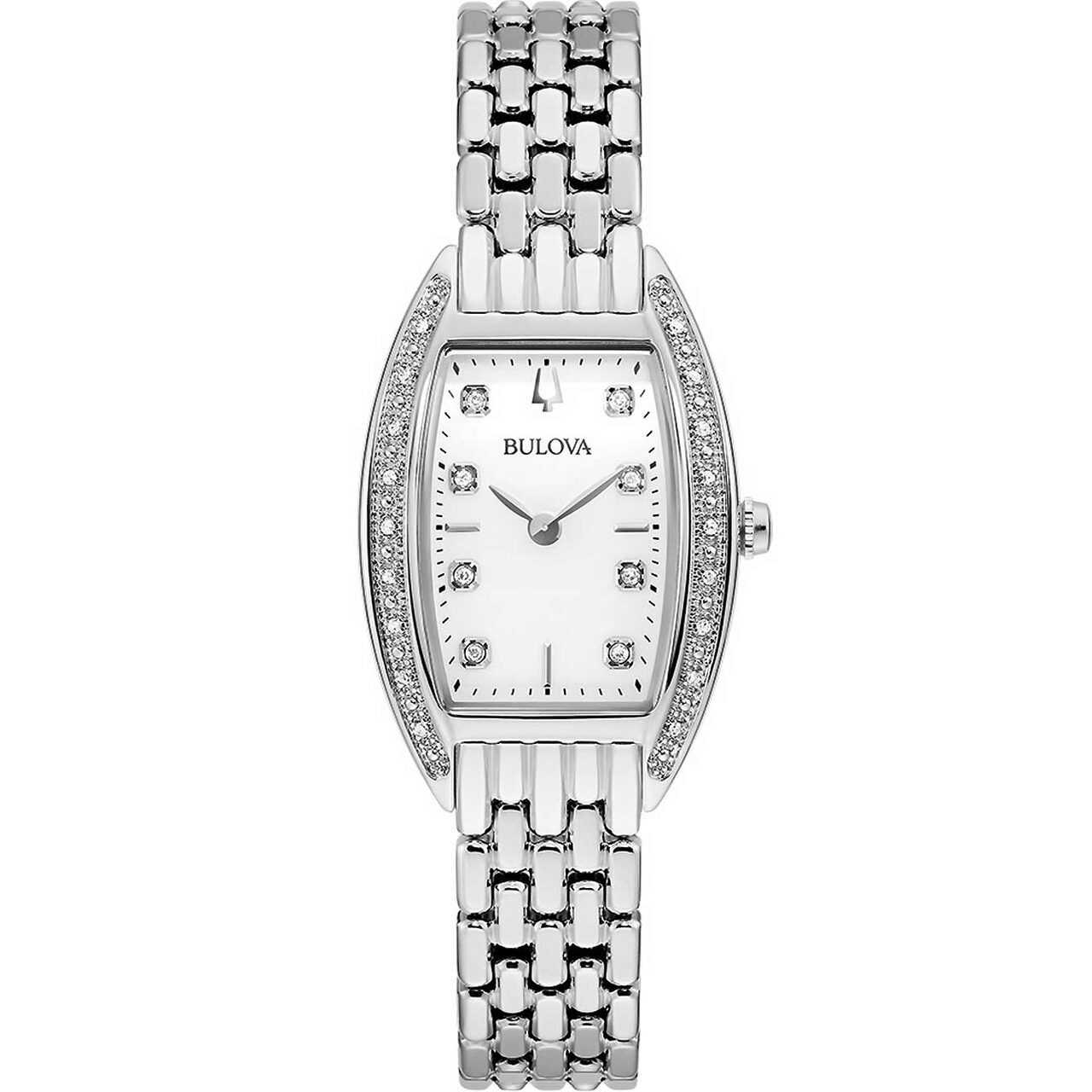 Ceas de dama Bulova 96R244, Quartz, 24mm, 3ATM, Argintiu