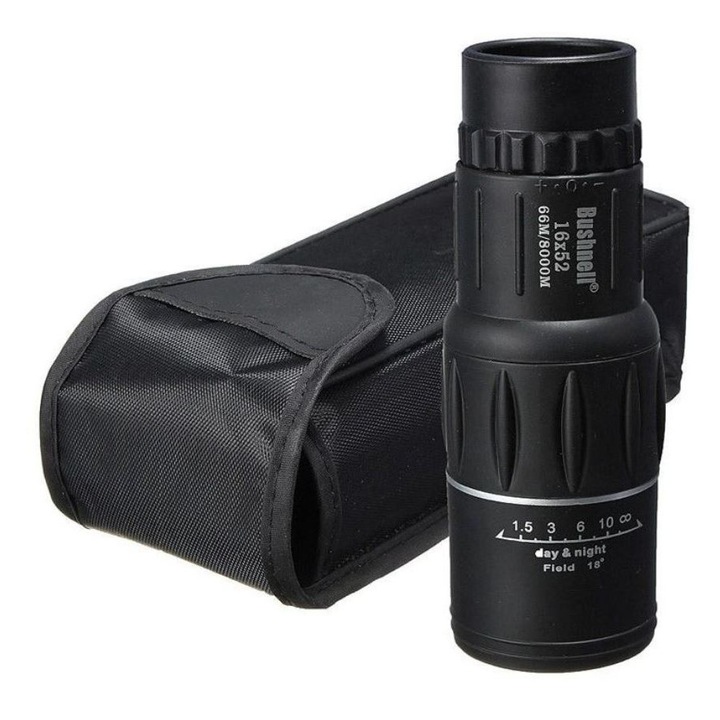 Монокъл, Zoom 16 X, Обектив 52 mm, черен