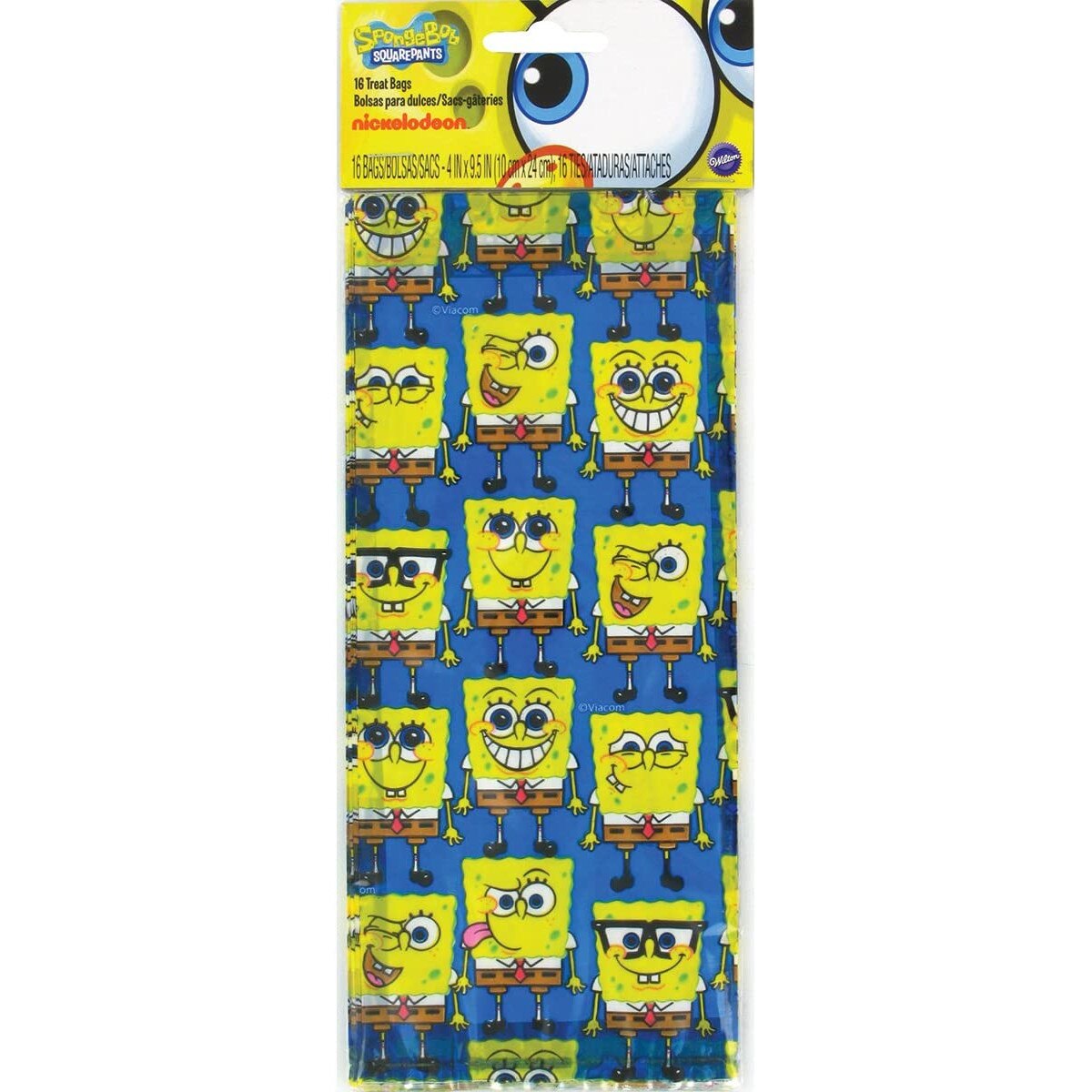Set pungi plastic si sarme, Spongebob, Wilton, 32 piese