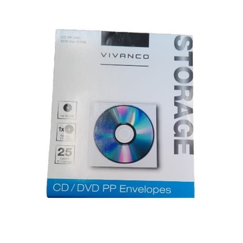 Plicuri CD/DVD polipropilena 25 bucati Vivanco Plicuri CD/DVD polipropilena 25 bucati Vivanco