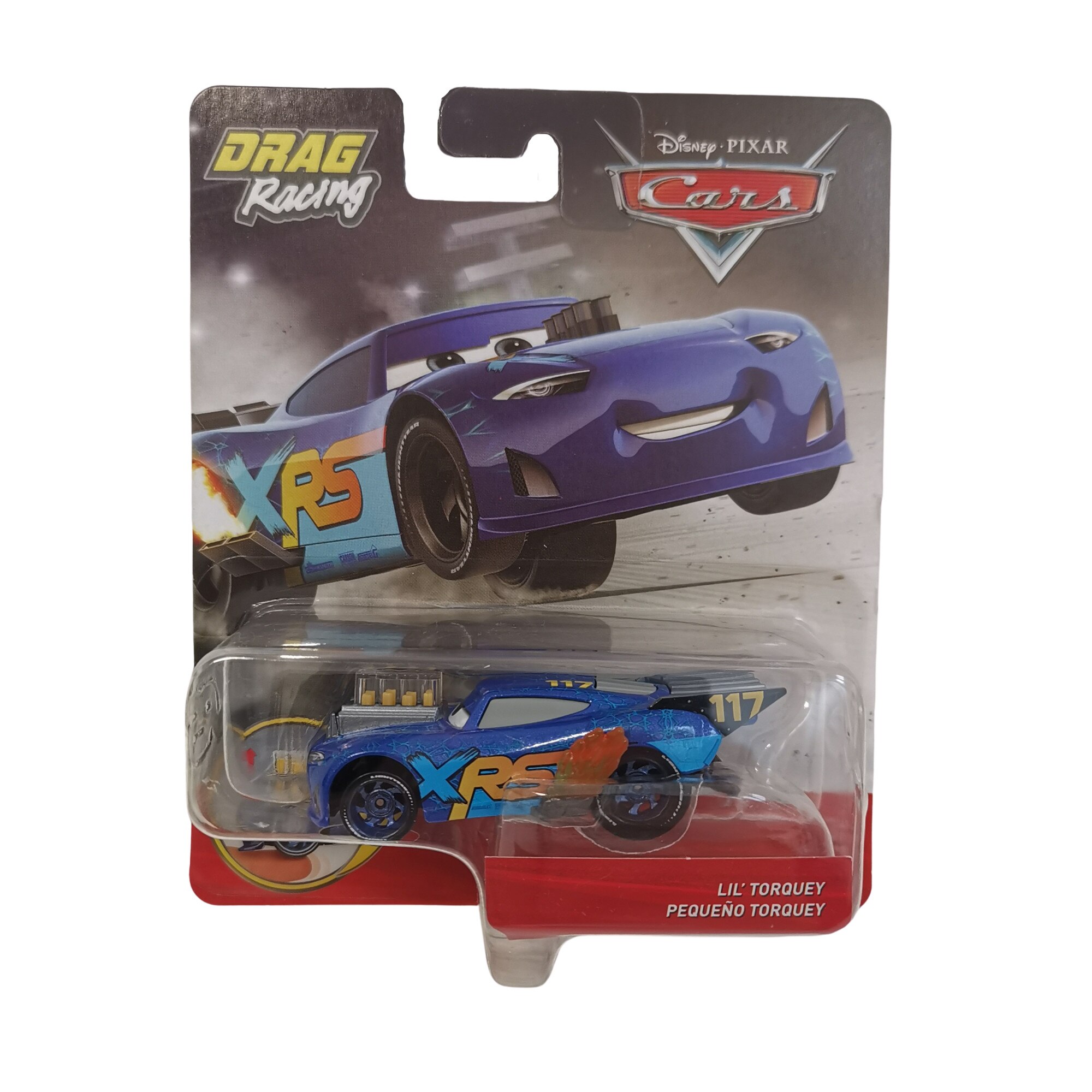 Masinuta metalica Lil Torquey, Cars Drag Racing, Disney Pixar, 8 cm, Mattel, 3 ani +