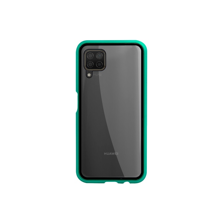 Магнитен Кейс за Huawei P40 Lite, Стъклен гръб, Зелен