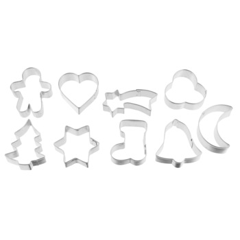 Set 16 forme prajituri, Zenker, inox, motive Craciun Set 16 forme prajituri, Zenker, inox, motive Craciun