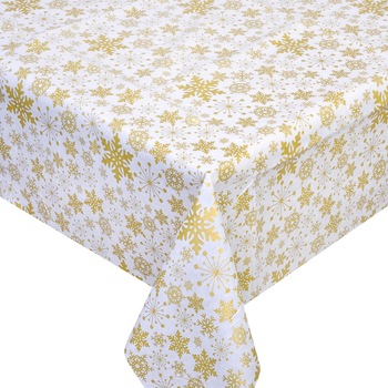 Fata de masa, pentru sarbatori, Zola®, alba cu stelute, 132x178 cm Fata de masa, pentru sarbatori, Zola®, alba cu stelute, 132x178 cm