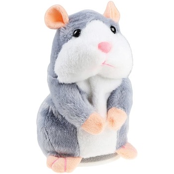 Jucarie Hamsterul vorbitor, repeta tot ce aude cu o voce amuzanta in timp ce se misca, distractie in familie, 15 cm, alb/gri Jucarie Hamsterul vorbitor, repeta tot ce aude cu o voce amuzanta in timp ce se misca, distractie in familie, 15 cm, alb/gri