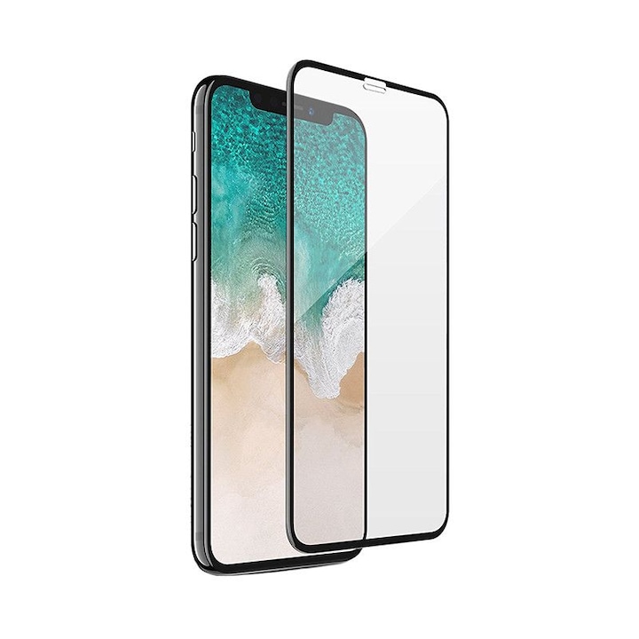 Edzett üvegfólia SPIGEN ÜVEG FC iPhone XR / iPhone XI 6.1 BLACK kijelzőfólia üvegfólia tempered glass