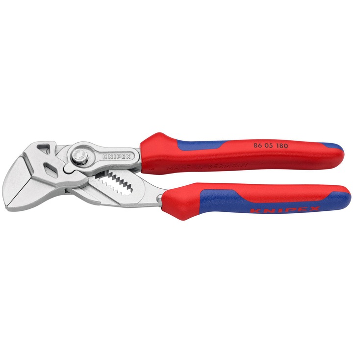 Cleste-Cheie cromat, manere multicomponent, KNIPEX, 180 mm