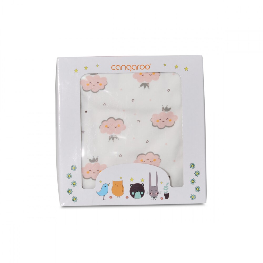 Paturica din bumbac 85x85 cm Cangaroo Mellow Pink