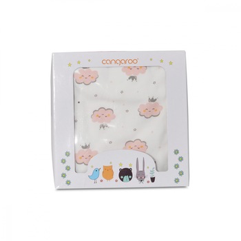 Paturica din bumbac 85x85 cm Cangaroo Mellow Pink Paturica din bumbac 85x85 cm Cangaroo Mellow Pink