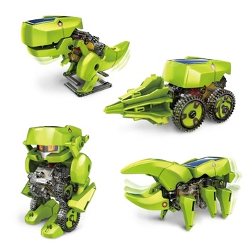 Kit constructie roboti solari Imaginarium T4 Eco Solar Robot pentru a realiza 4 creatii, T-Rex, un robot, un burghiu si un gandac-rinocer care functioneaza cu energie solara Kit constructie roboti solari Imaginarium T4 Eco Solar Robot pentru a realiza 4 creatii, T-Rex, un robot, un burghiu si un gandac-rinocer care functioneaza cu energie solara