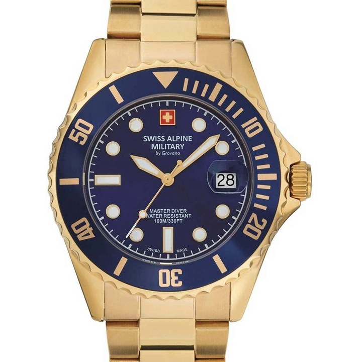 Ceas barbati Swiss Alpine Military Diver, Auriu