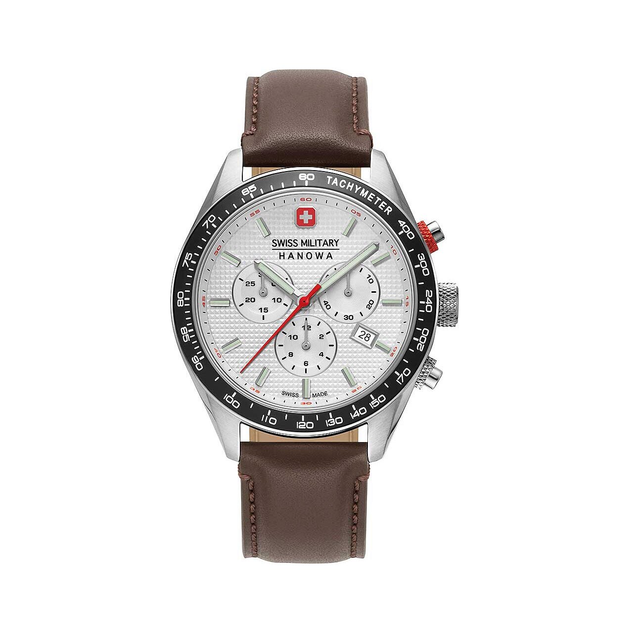 Ceas barbatesc Swiss Military 06-4334.04.001, Quartz, 42mm, 10ATM, Argintiu