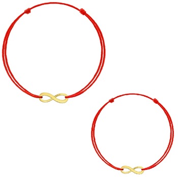 Set Bratari Kabbalah - Mama&Copil - cu pandantiv din Aur-8K - Infinit Set Bratari Kabbalah - Mama&Copil - cu pandantiv din Aur-8K - Infinit