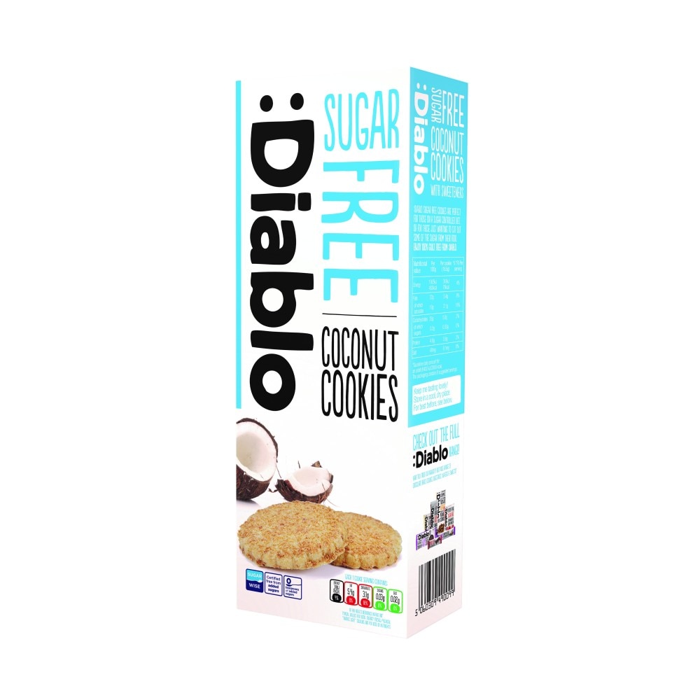 Fursecuri cu nuca de cocos Diablo, fara adaos de zahar, 150 g