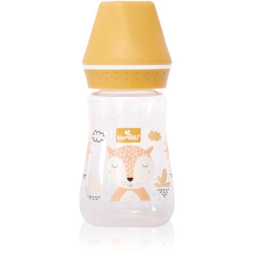Biberon Lorelli Bebelusi My Friend 125 ml, 0 luni+, Yellow