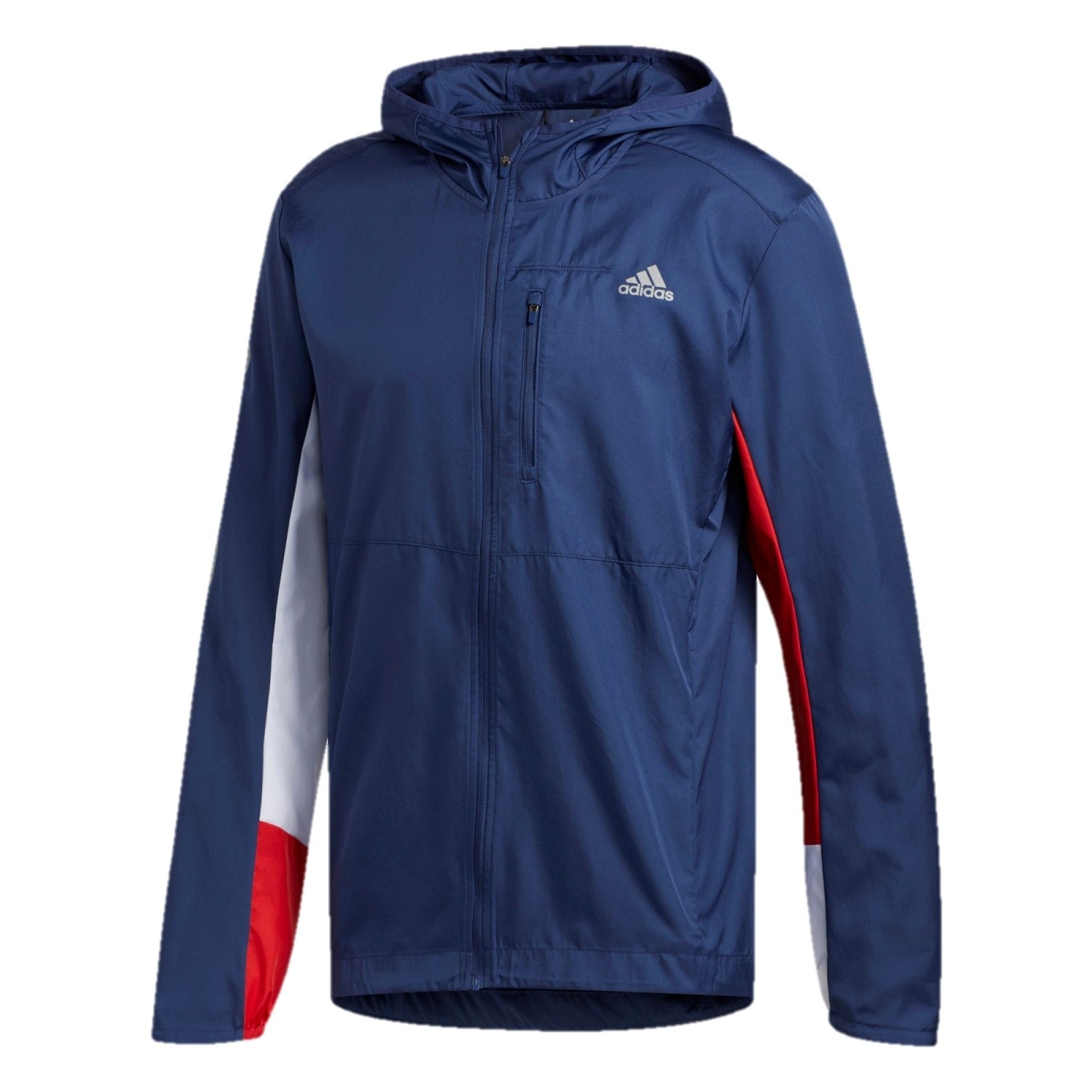Jacheta adidas Own The Run Hooded Wind, Albastru