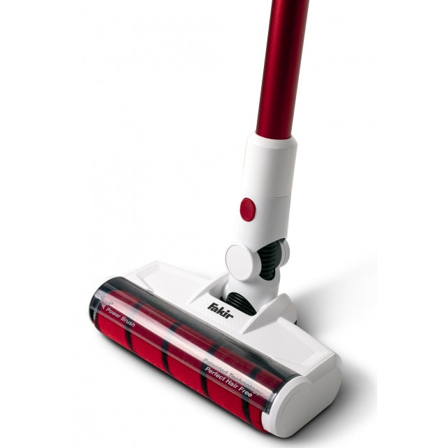 Aspirator cu acumulatori vertical si de mana Fakir Starky HSA 700, motor BLDC 380W, 24V, 35 min, filtru EPA, Gri/Alb/Rosu