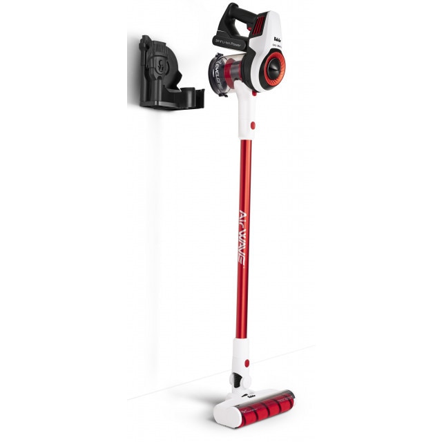 Aspirator cu acumulatori vertical si de mana Fakir Starky HSA 700, motor BLDC 380W, 24V, 35 min, filtru EPA, Gri/Alb/Rosu