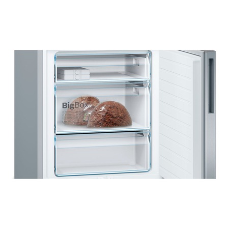 Combina frigorifica Bosch KGE49AICA, 419 l, Clasa C, Low Frost, VitaFresh, H 201 cm, Inox antiamprenta