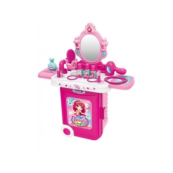 Set de infrumusetare 2 in 1 AliBibi, masuta pliabila si troller Set de infrumusetare 2 in 1 AliBibi, masuta pliabila si troller